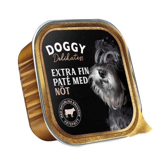 Delikatess Paté Våtfoder för hund med Nöt 150g