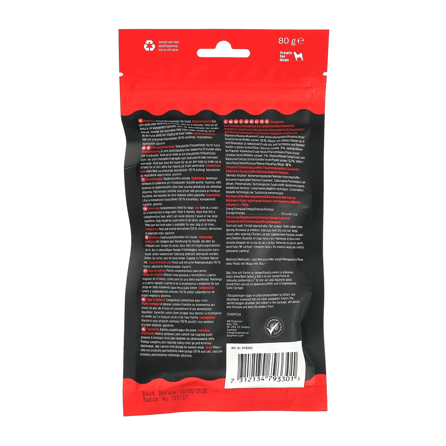 Dogman Meaty Slices Hundgodis – 93 % Kött i Flera Smaker